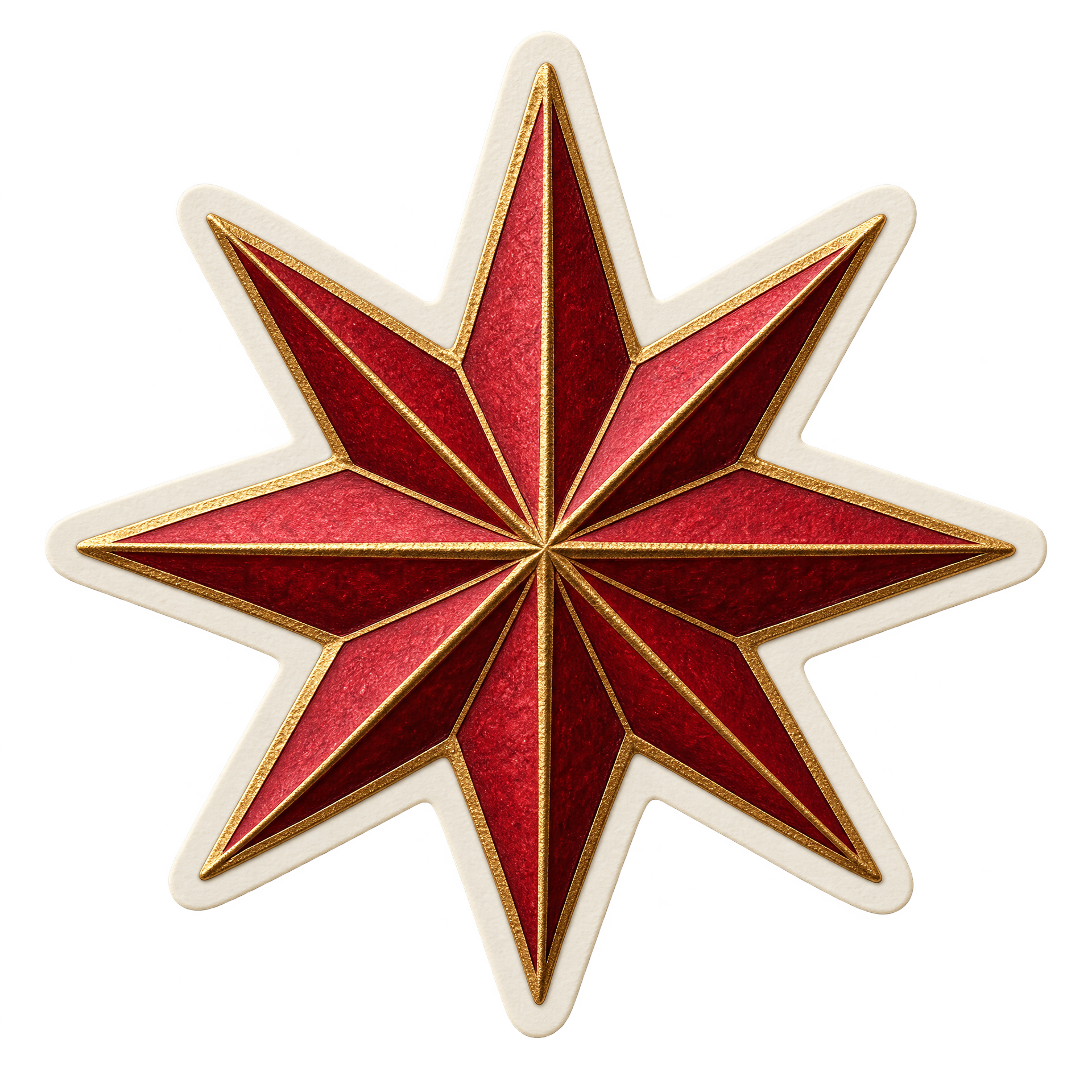 Red North Star peel-and-stick clue sticker