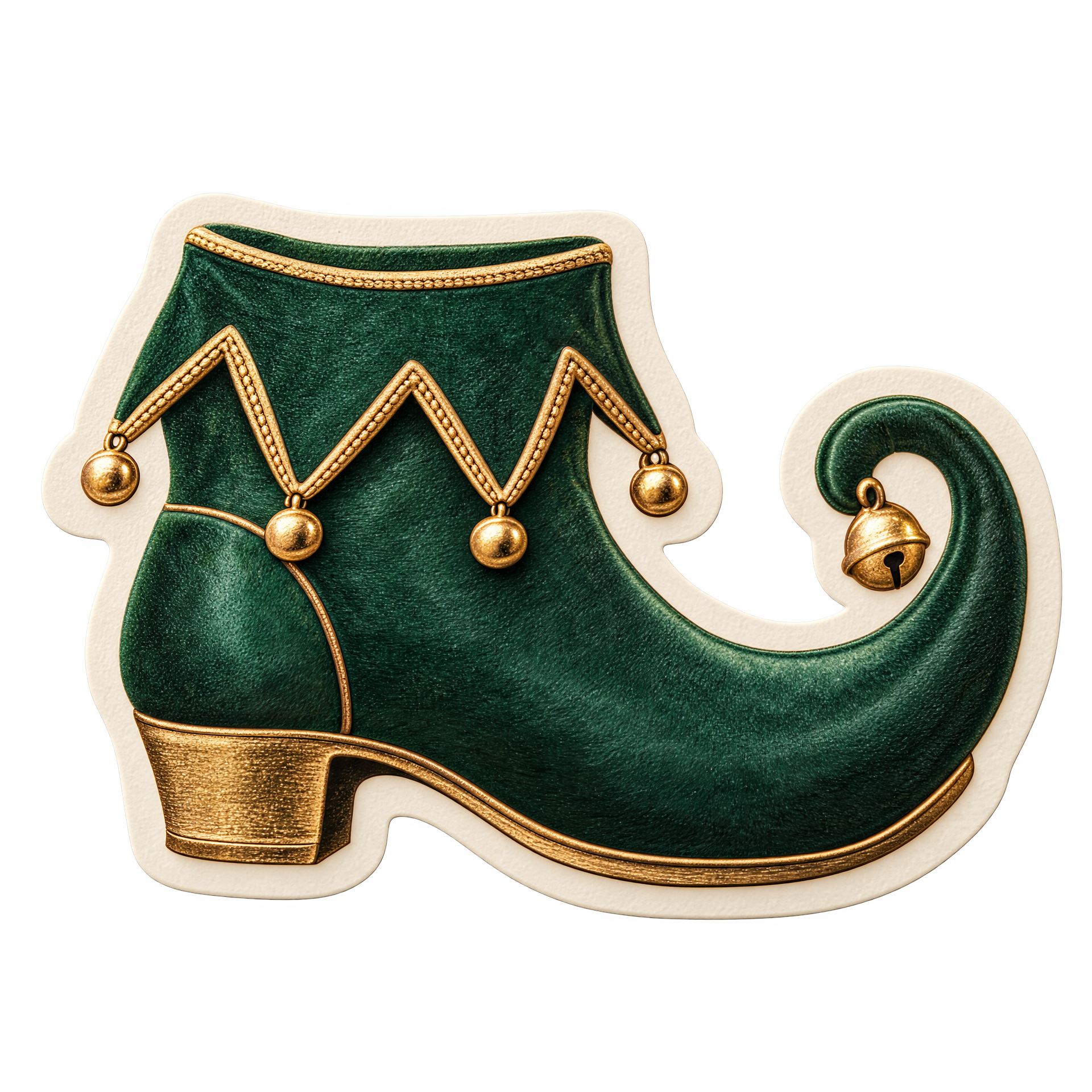 Forest-green elf peel-and-stick clue sticker